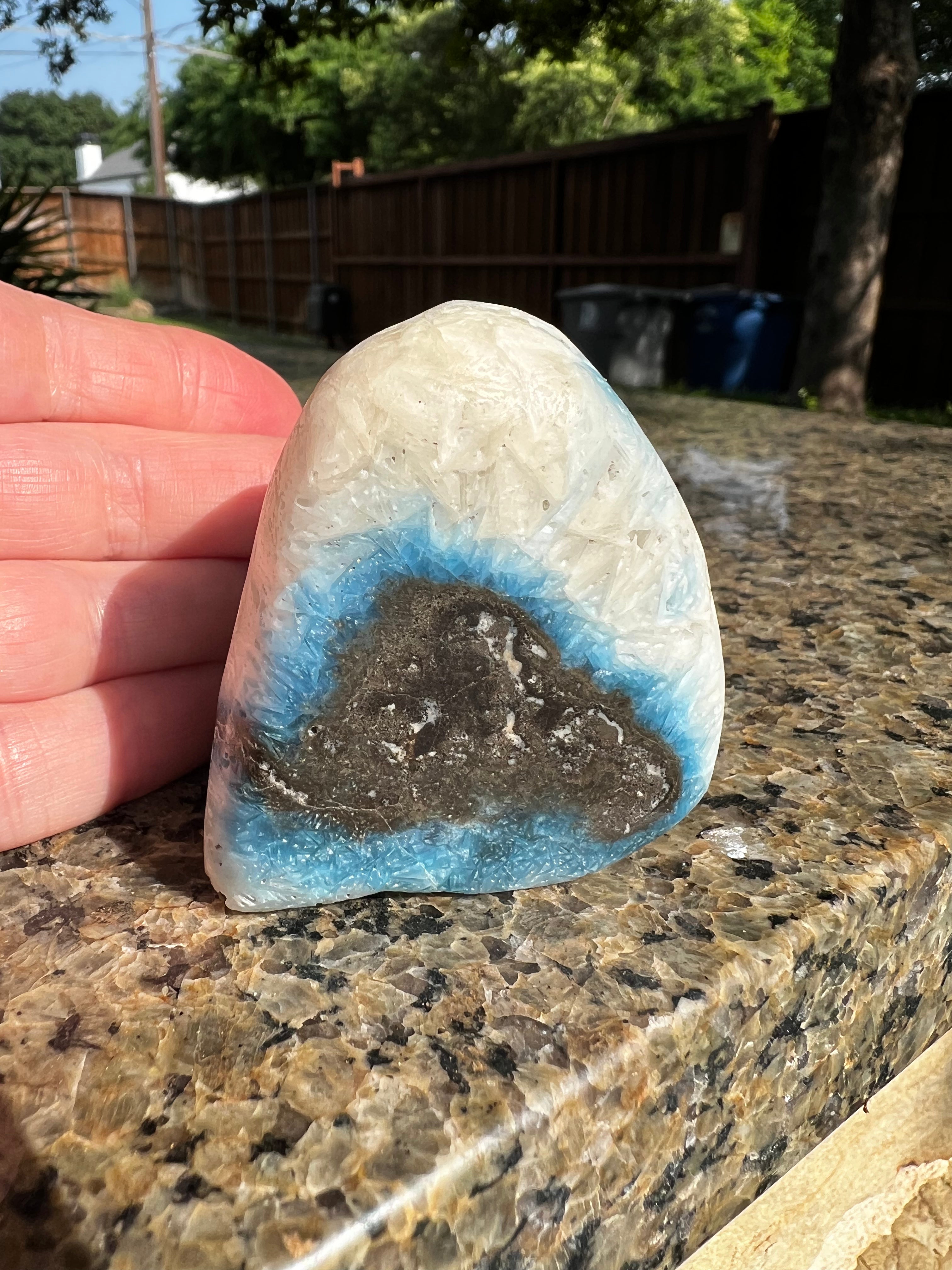 Premium Nakauriite Palm, Blue Ice & Glacierite Crystals - Healing Stones for Meditation, Reiki & Spiritual Energy Work