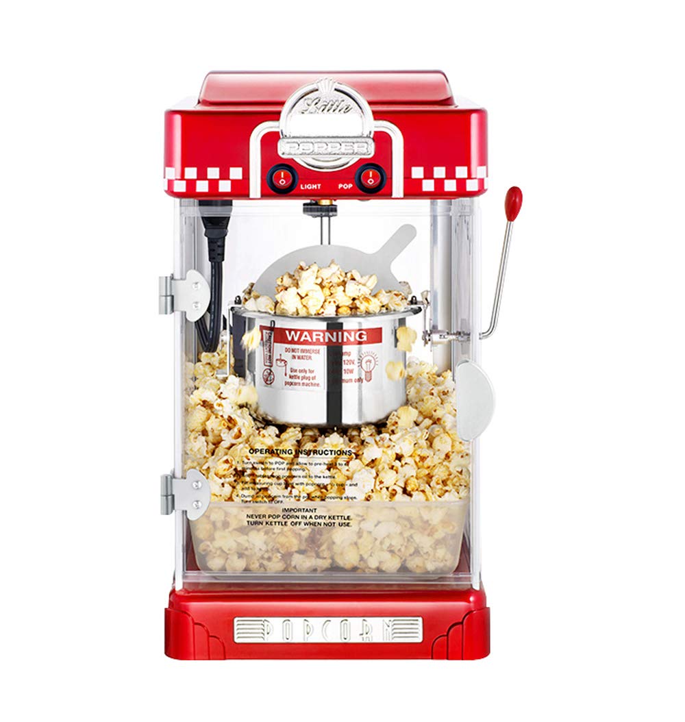 MXBAOHENG Automatic Popcorn Maker Machine - 220V Home Theater Snack Popper for Family Movie Nights, Kids Birthday Parties & Indoor Events
