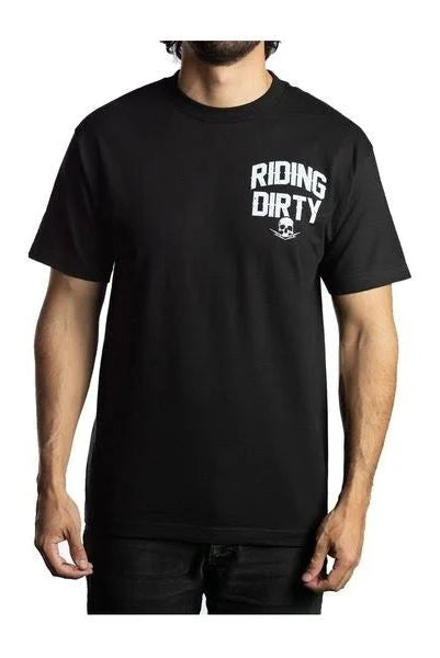 Men's Riding Dirty Graphic T-Shirt - Cool & Comfortable Cotton Tee for Motorcycle Riders, Bikers & Streetwear Enthusiasts - Perfect for Casual Wear, Bike Rallies & Urban Fashion