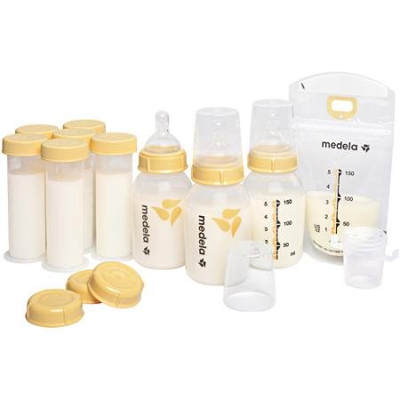 Medela BPA-Free Baby Bottle Feeding Gift Set with Wide Base Nipple - Perfect for Newborns, Infants & Toddlers | Ideal for Breastfeeding, Formula Feeding & On-the-Go Use