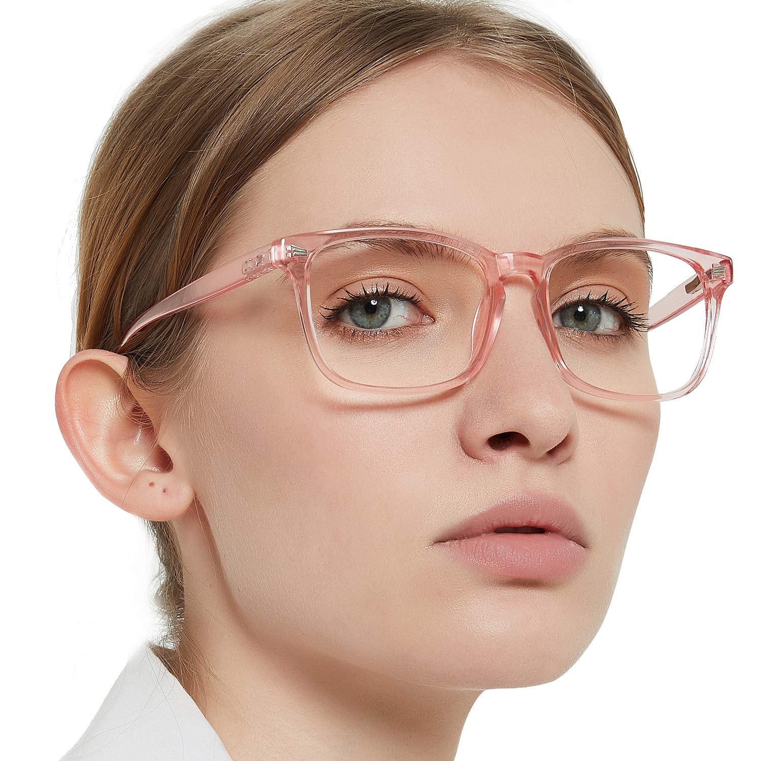 Blue Light Blocking Reading Glasses for Women - MARE AZZURO Computer Readers with Anti-Glare (1.25 Magnification, Pink) | 0-600 Strength Range | Perfect for Office Work, Screen Time & Night Reading