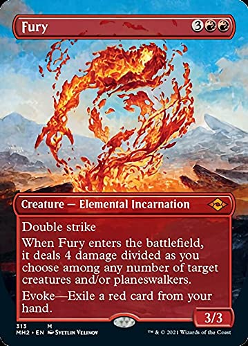 Magic: the Gathering - Fury (313) Borderless Foil Card - Modern Horizons 2 MTG Collectible - Perfect for Commander & Modern Deck Builders