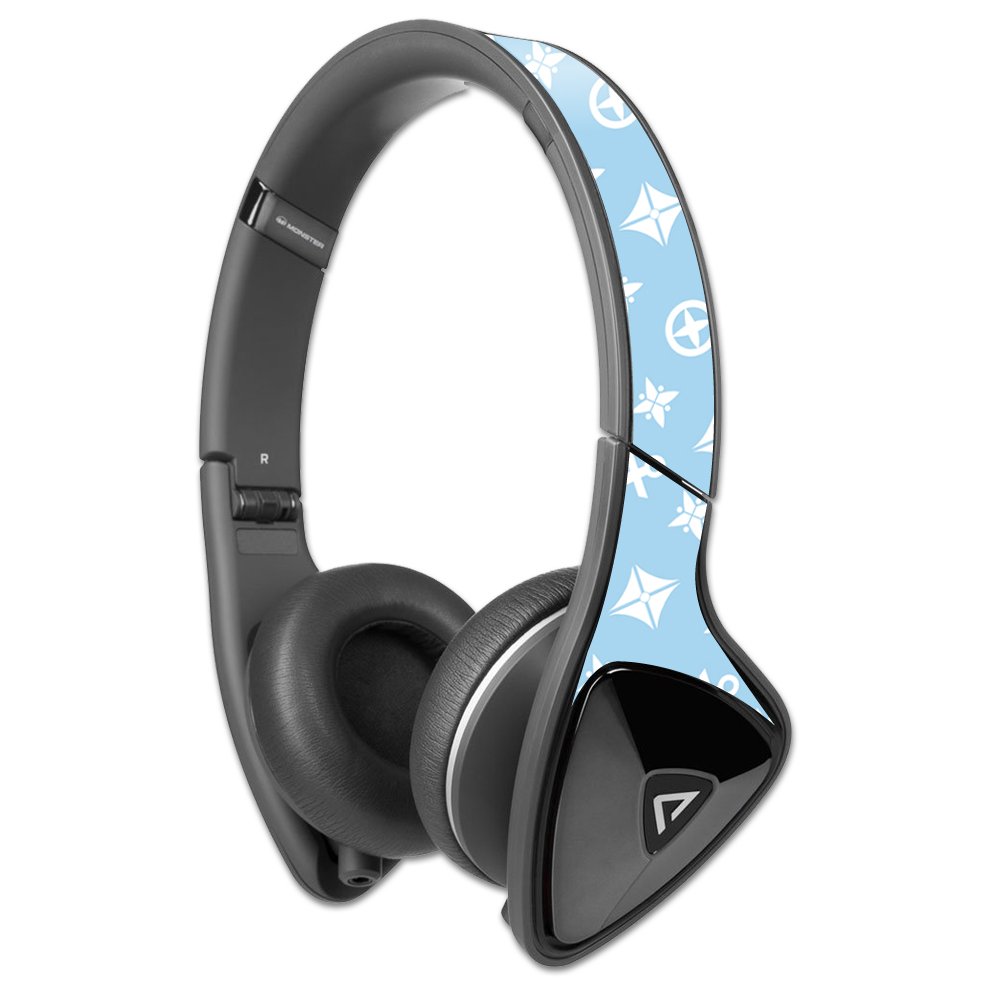 MightySkins Protective Vinyl Skin Decal for Monster DNA Headphones - Baby Blue Designer Wrap Cover Sticker | Durable Scratch Protection, Customizable Style | Perfect for Travel, Gym & Everyday Use