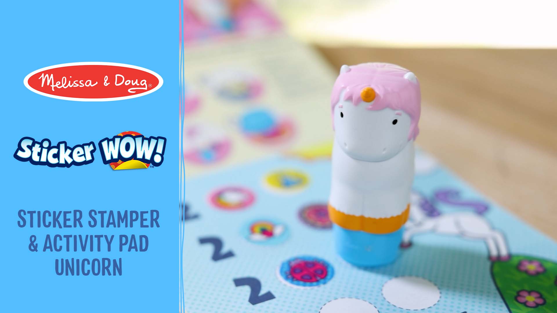 Sticker WOW!™ Activity Pad & Sticker Stamper - Unicorn Themed Creative Play Set for Kids | Perfect for Arts & Crafts, Birthday Parties & Travel Activities