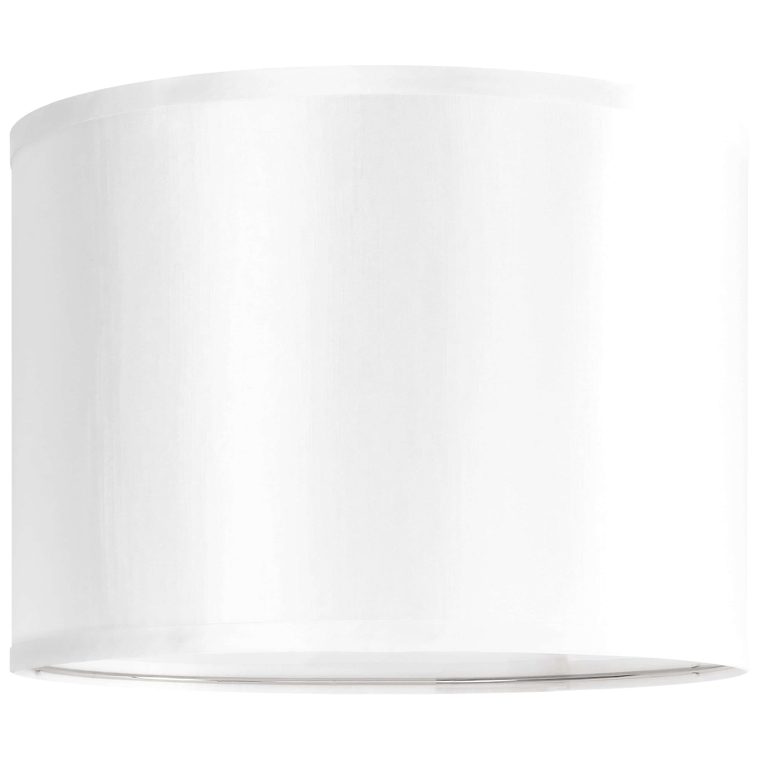 Silver-White Drum Lamp Shades Set of 2 - 13