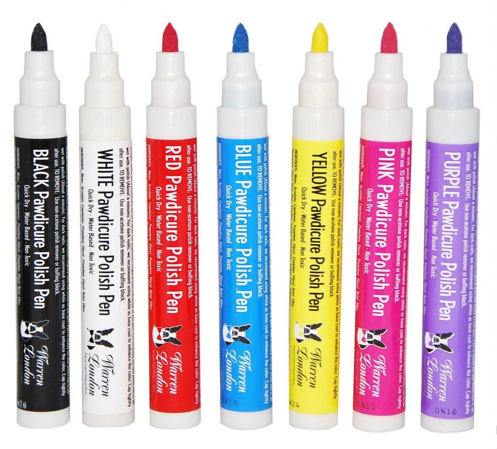 18 Basic Color Nail Polish Pens with Cardboard Display - Perfect for Salons, DIY Nail Art & Gift Sets