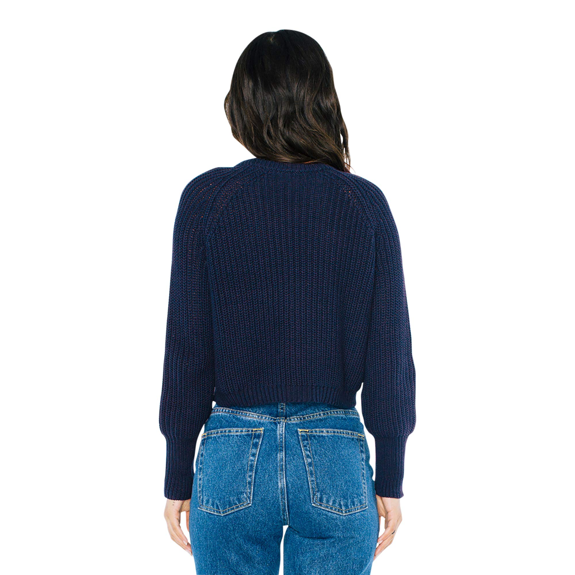 American Apparel Women's Cropped Fisherman Sweater - Soft Long Sleeve Pullover for Casual Wear, Layering & Fall Fashion | Perfect for Coffee Dates, Office Outfits & Weekend Errands
