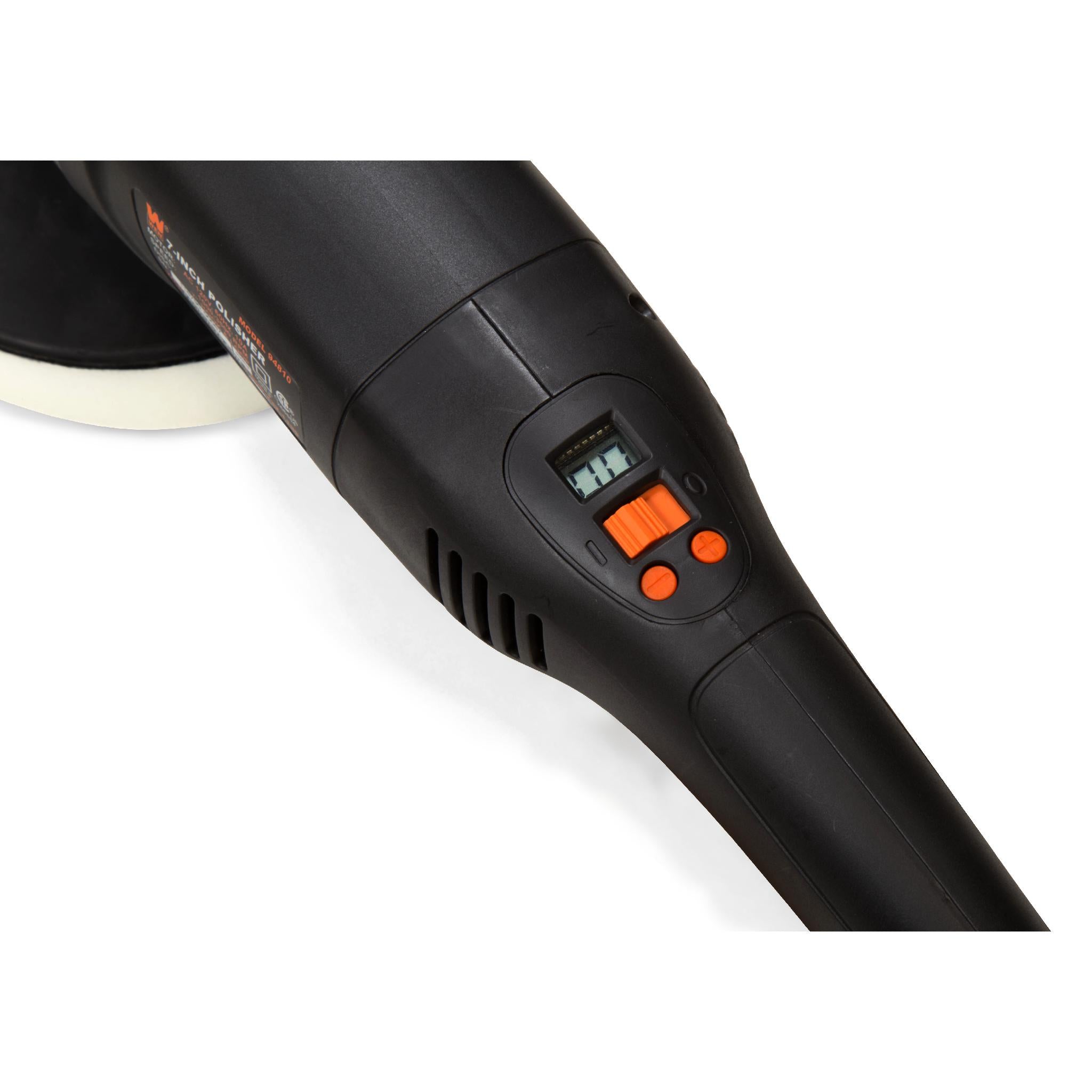WEN 94810 10 Amp 7-Inch Variable Speed Polisher & Sander with Digital Display - Perfect for Car Detailing, Woodworking & Metal Finishing