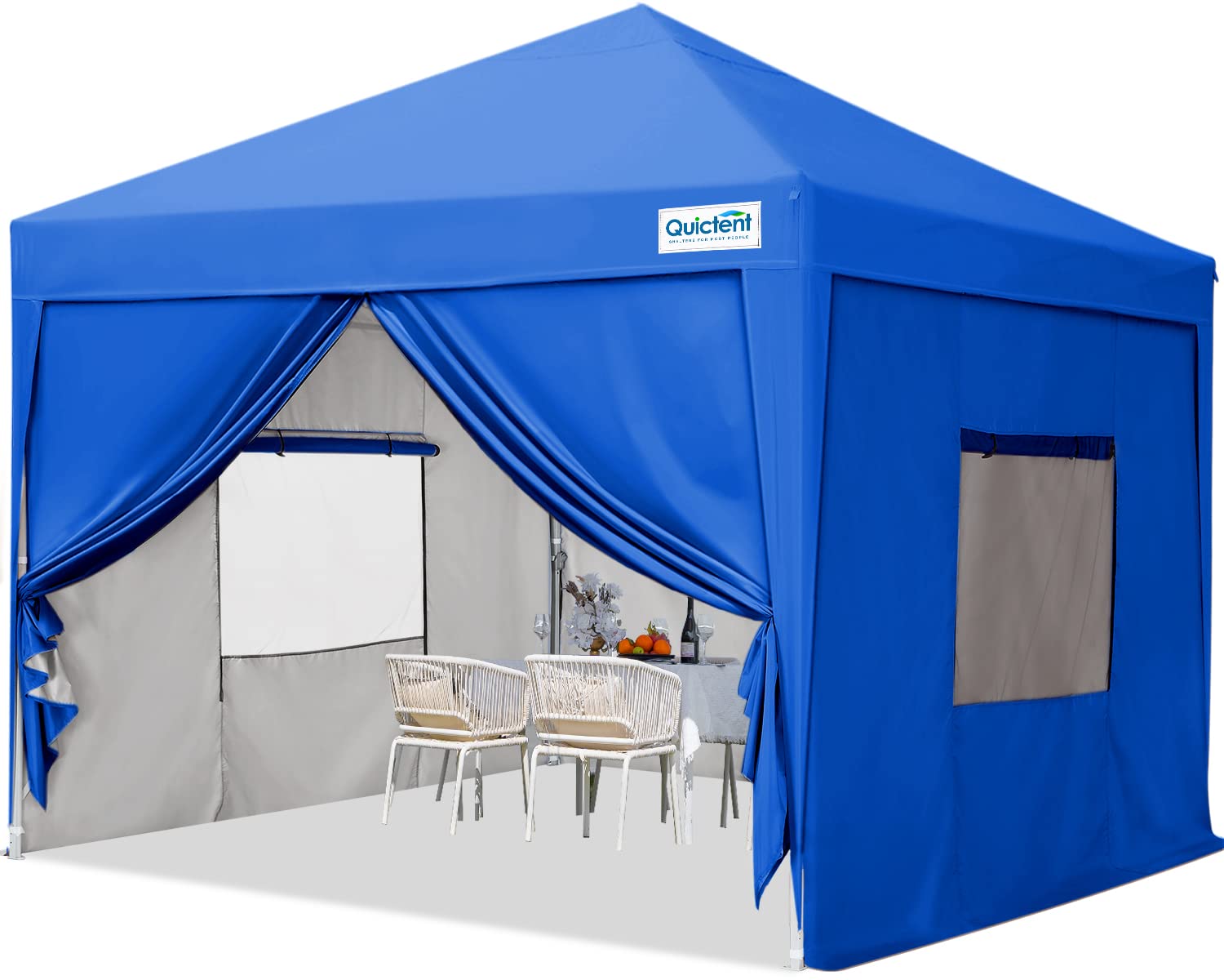 Quictent 10x10 Pop Up Canopy Tent with Sidewalls - Portable Privacy Shelter for Camping, Beach, Picnics & Outdoor Events