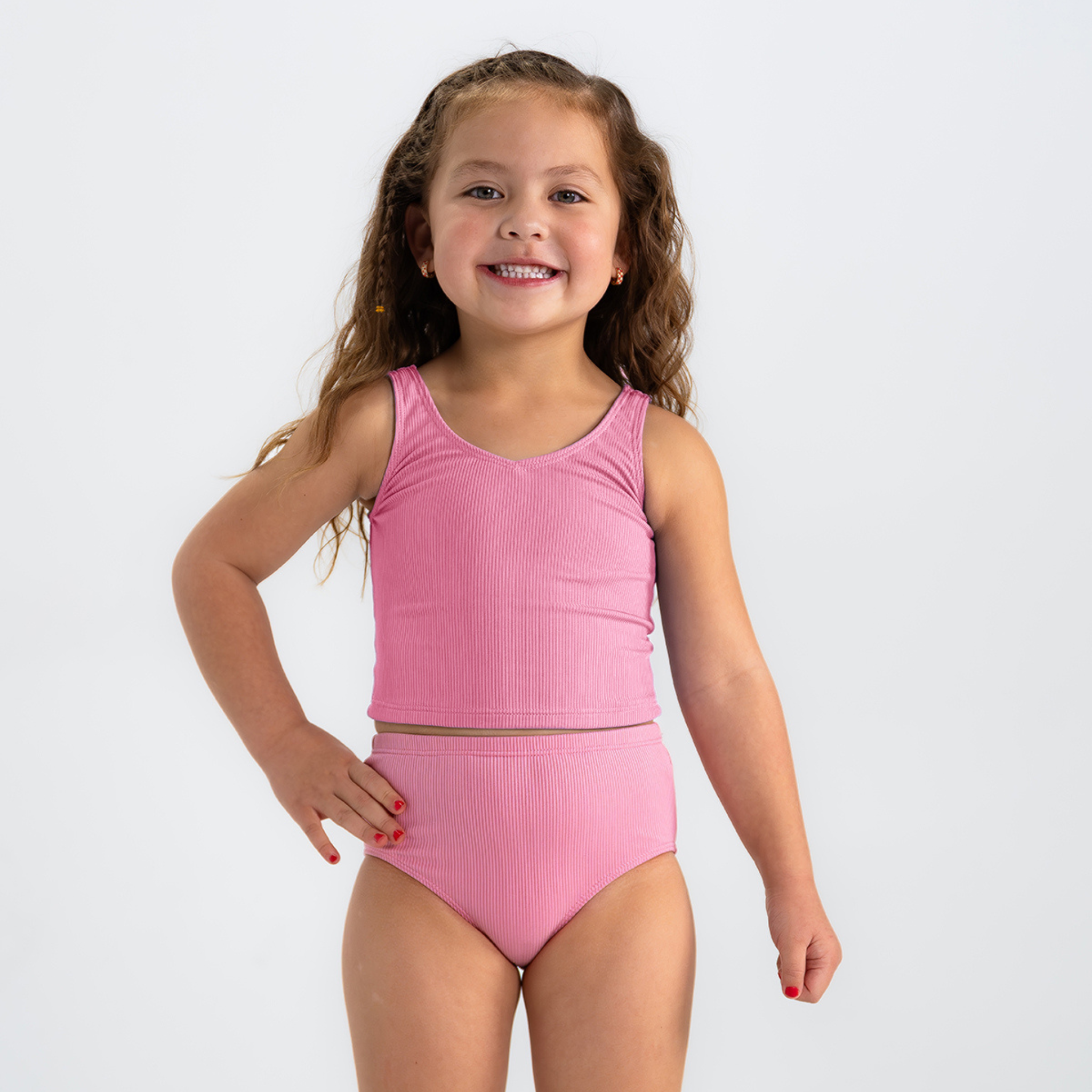 Girls V Neck Tankini Top - Comfortable Swimwear for Kids - Perfect for Beach, Pool & Summer Activities