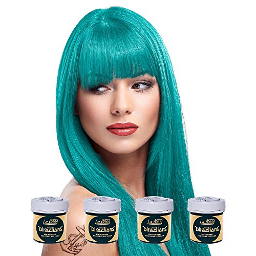 La Riche Directions Semi-Permanent Hair Dye - Turquoise (4-Pack Box) | Vibrant Fashion Color for Creative Styling & DIY Hair Coloring