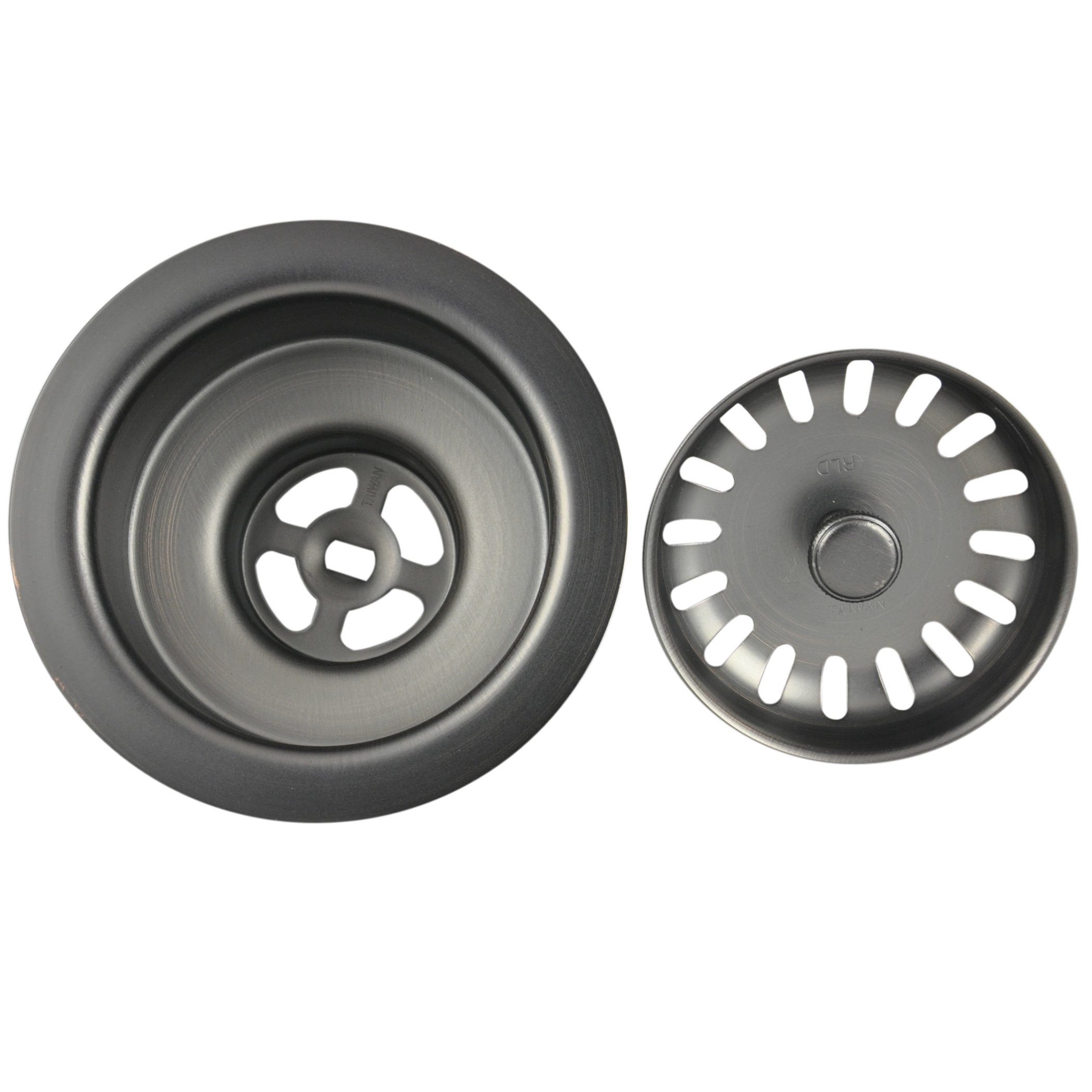DANCO 3-1/2 Inch Kitchen Sink Drain Strainer Assembly - Oil Rubbed Bronze Metal Basket Strainer Replacement for 3.5