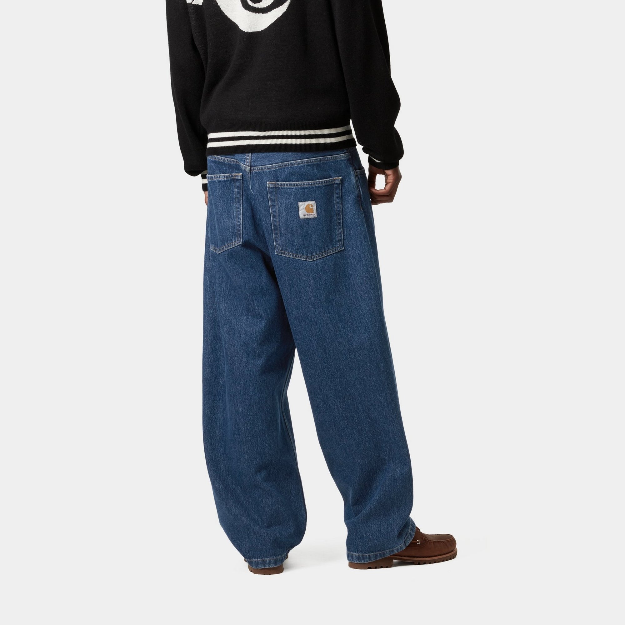 Brandon Men's Casual Pants - Stone Washed Blue Denim Jeans for Everyday Wear, Work & Outdoor Activities