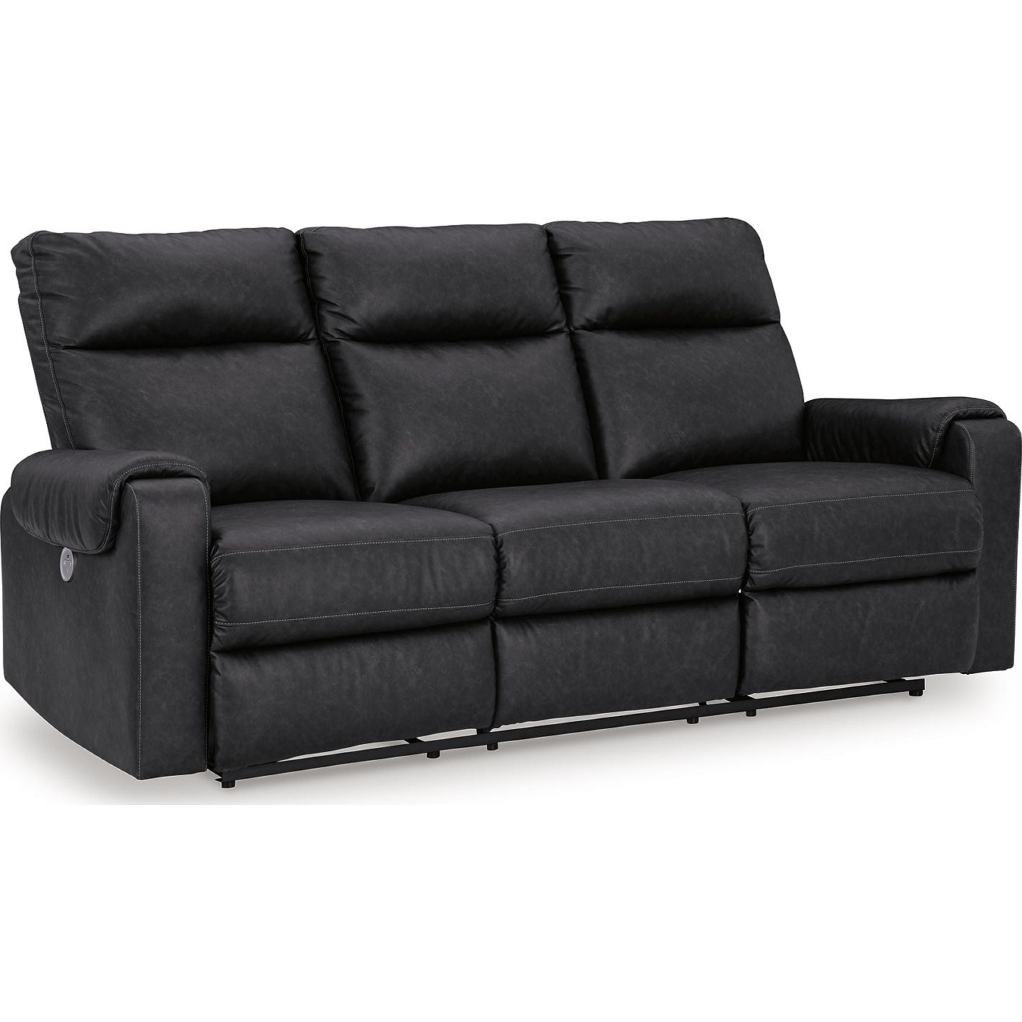 Axtellton Power Reclining Sofa in Carbon - Modern Electric Recliner with USB Charging for Living Room, Home Theater & Family Relaxation