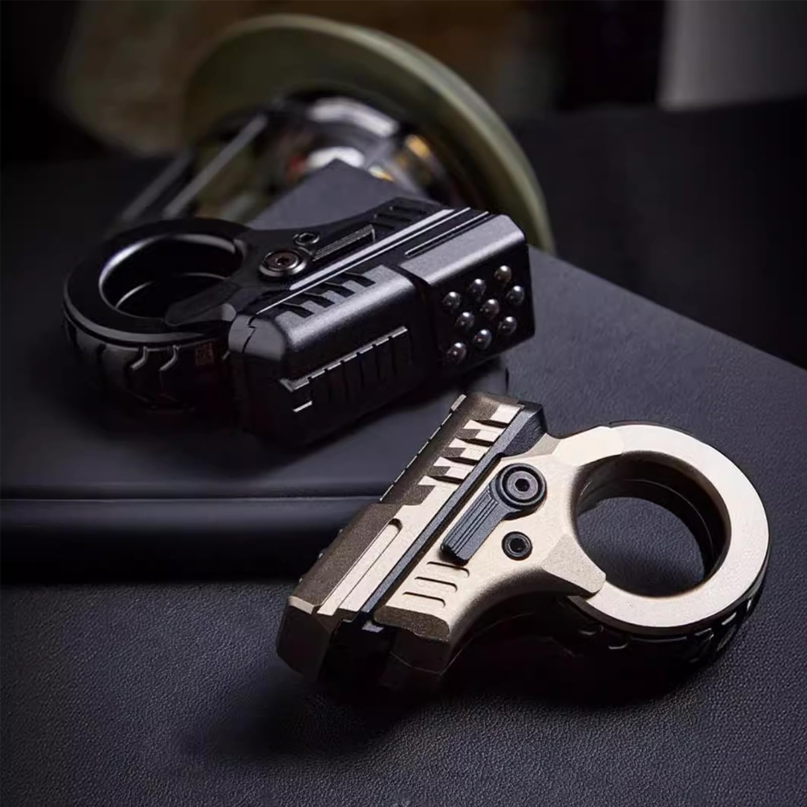 Stainless Steel Fidget Gun for Adults - Anxiety & Stress Relief Toy, Cool Easter Gift for Men & Women (Black) | Perfect for Office, Travel & ADHD Focus