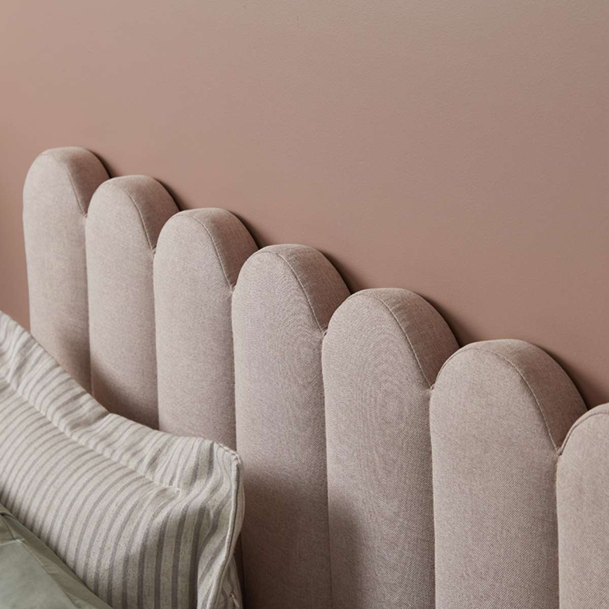 Fiona King Single Bed Frame in Dusty Pink - Perfect for Kids Rooms, Guest Beds & Small Spaces
