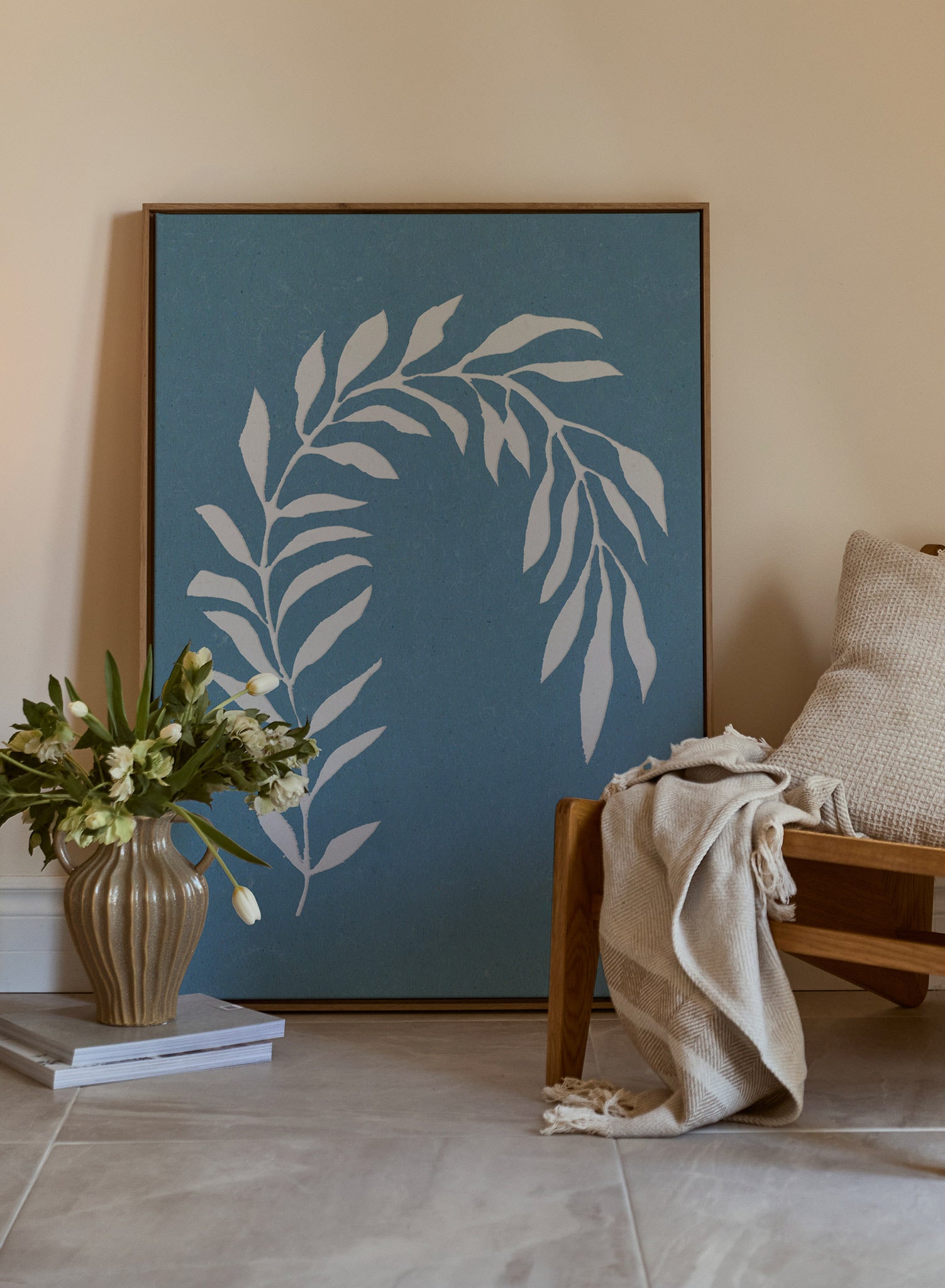 Papercut Maidenhair Fern Art Print - Botanical Wall Decor for Home & Office - Perfect for Living Room, Bedroom or Workspace Aesthetics