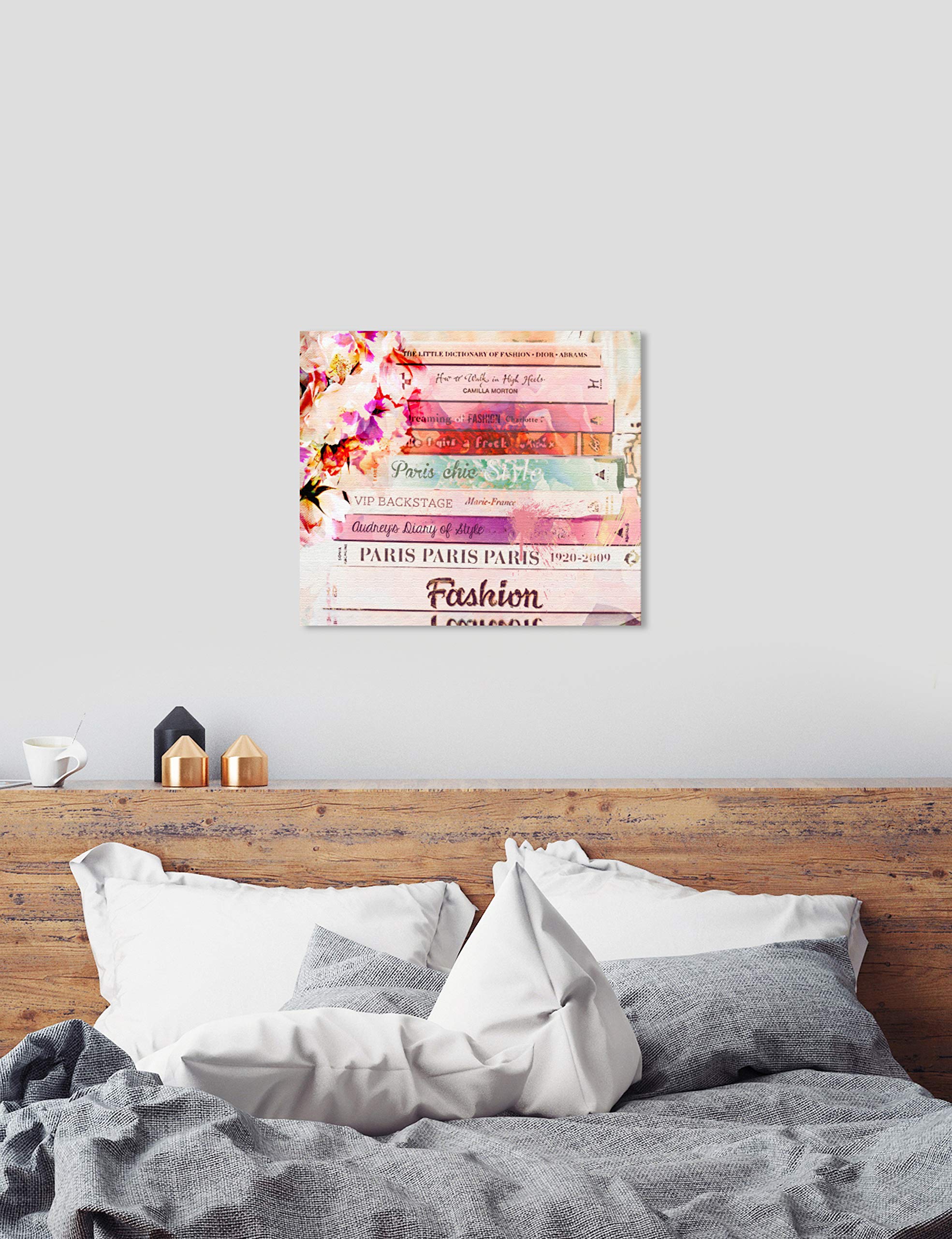 Oliver Gal Artist Co. Spring Romantic Books Wall Art Canvas Prints - Fashion & Glam Home Décor for Living Room, Bedroom & Office Decorations