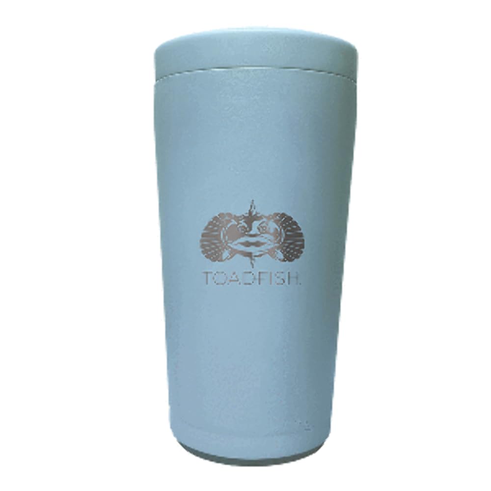 Toadfish Universal Can Cooler 2.0 - Insulated Stainless Steel Cup Holder for 12oz Cans, Bottles & Slim Cans - Non-Tip Suction Base - Double Wall Vacuum Insulation - Perfect for Beach, Pool, Boating & Outdoor Parties