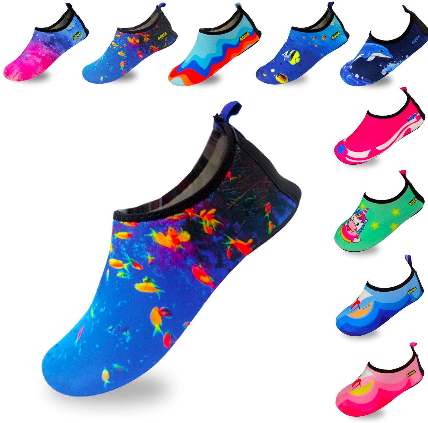 Quick-Dry Non-Slip Lightweight Water Shoes for Swimming, Beach & Pool - Comfortable Aqua Socks for Boys, Girls, Babies & Toddlers - Perfect for Summer Water Activities, Surfing & Outdoor Adventures