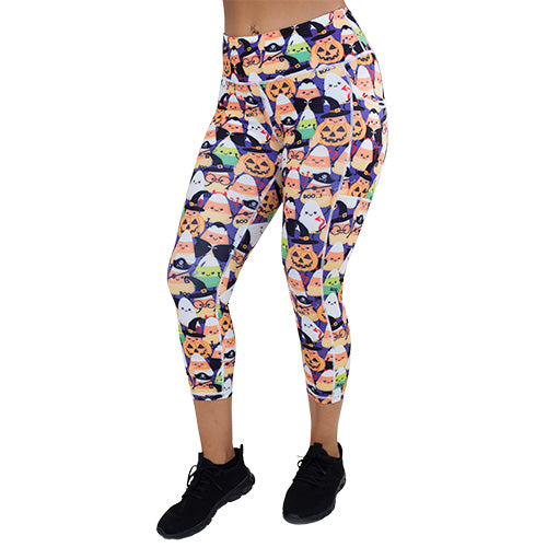 Boo Crew Halloween Leggings for Women - Cute & Comfortable Spooky Print Yoga Pants - Perfect for Costume Parties, Trick or Treat, and Fall Workouts
