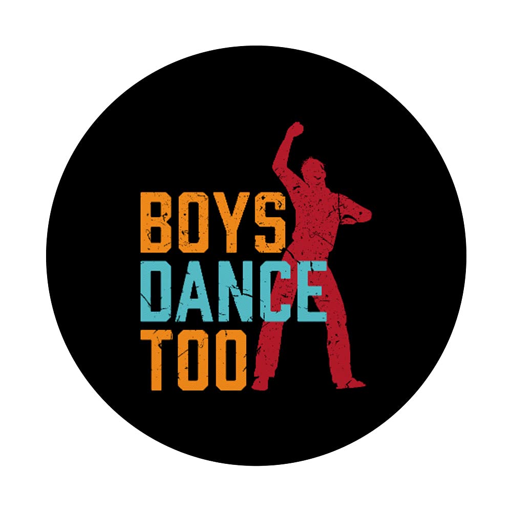 Boys Dance Too T-Shirts - Cool Dance Shirts for Boys with Swappable PopGrip | Trendy Graphic Tees for Dance Class, Performances & Casual Wear