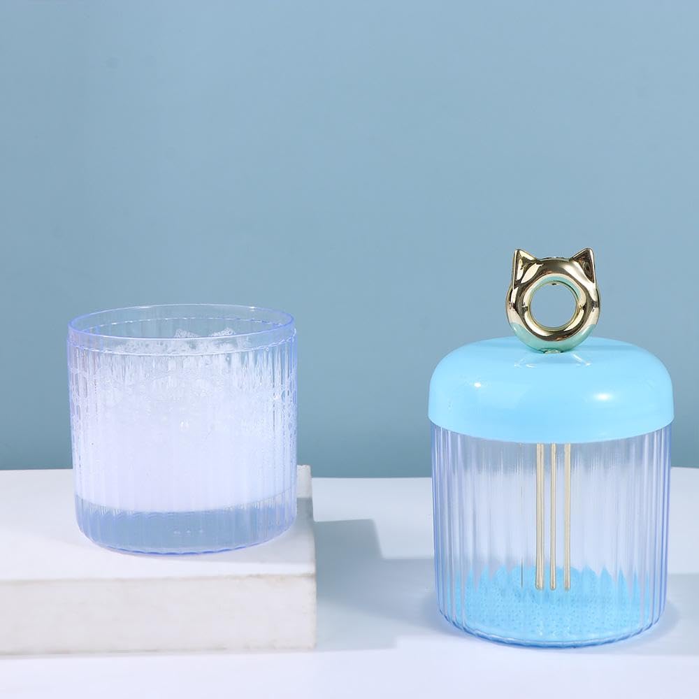 Pokinge 2-Pack Transparent Bubble Foam Maker Cup with Cat Ear Handle - Manual Facial Cleanser Foamer for Deep Cleansing | Perfect for Skincare Routine, Travel & Spa Days