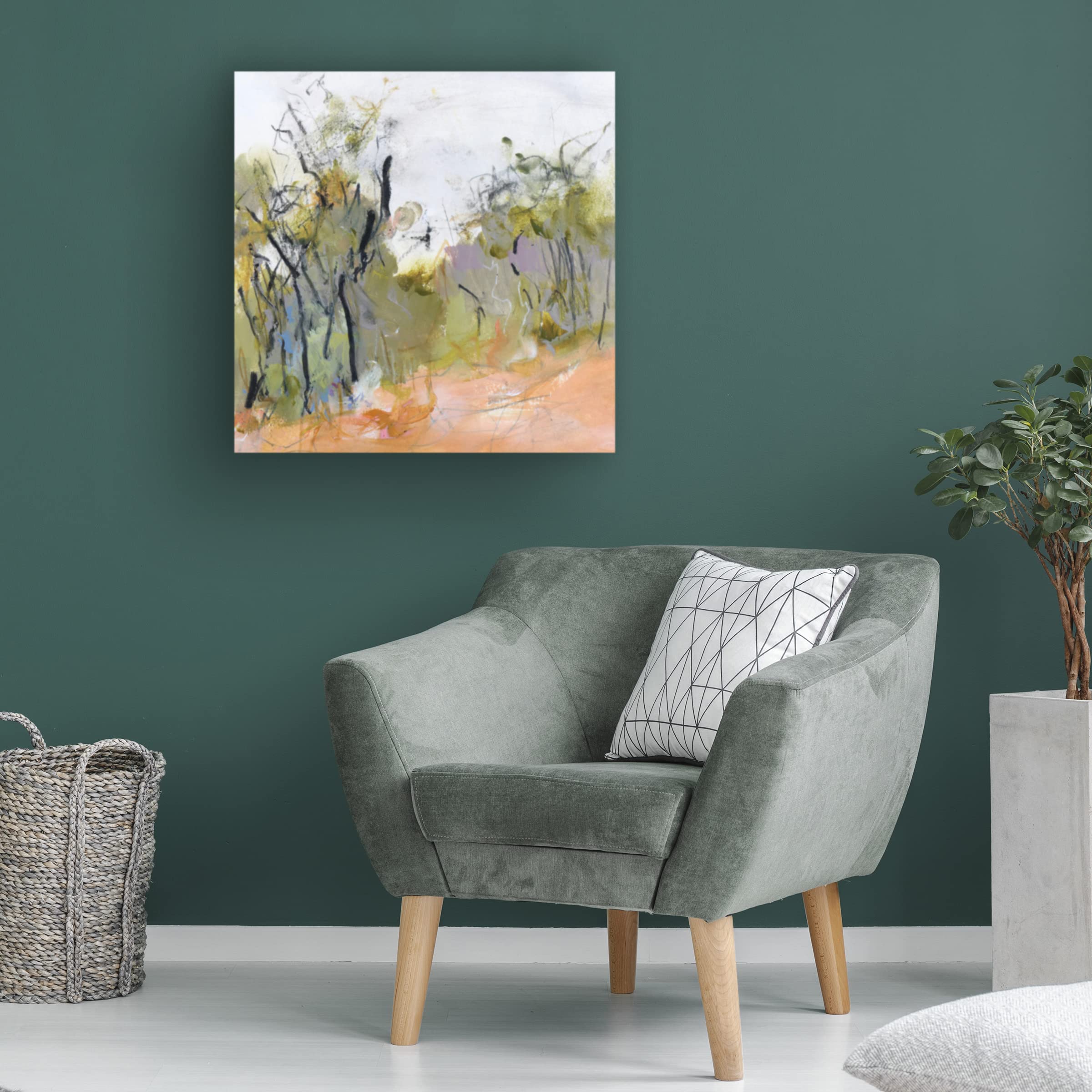 Trademark Fine Art 'Fire Trail to Hanging Rock' Canvas Wall Art by Ann Gordon - Stunning Landscape Painting for Living Room, Bedroom & Office Decor