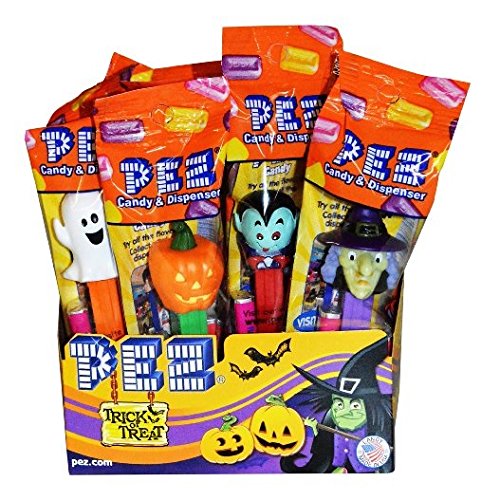 PEZ Halloween Candy Dispensers with 2 Refills (12-Count) - Fun Trick or Treat Gifts for Kids, Party Favors & Collectibles