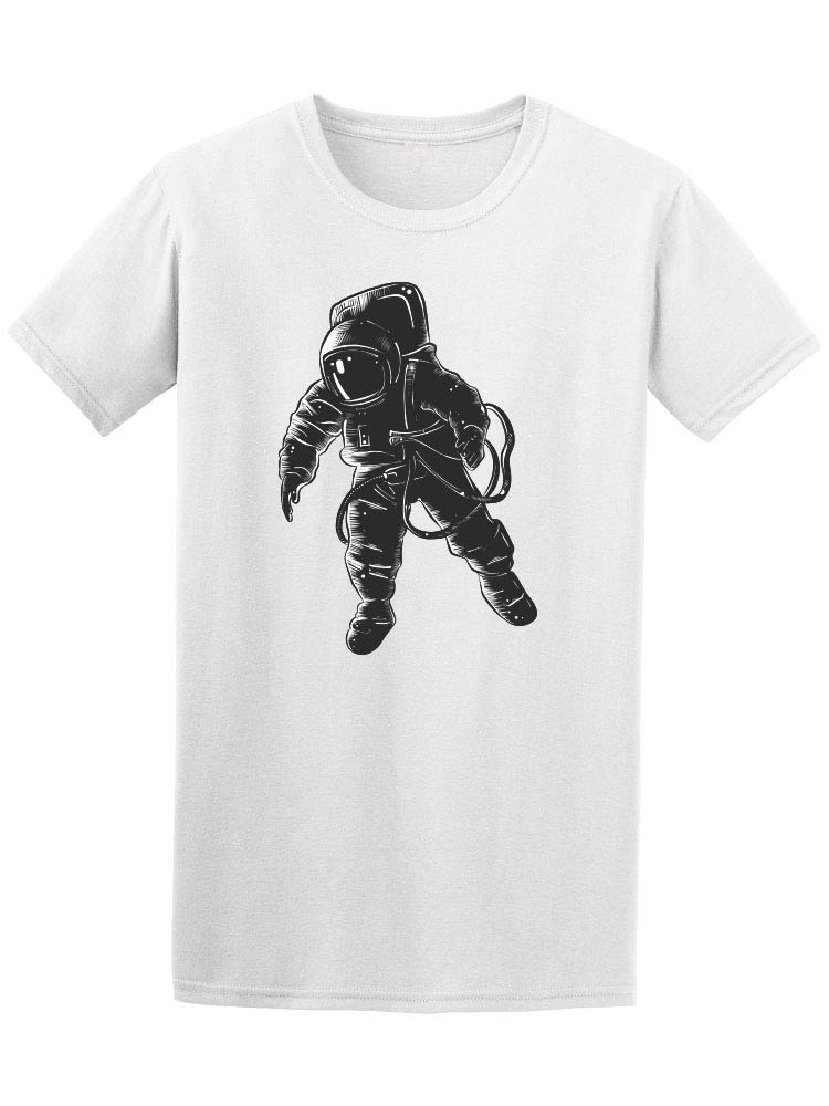 Hand Drawn Astronaut Sketch T-Shirt for Men - Space Themed Graphic Tee for Casual Wear & Gifts