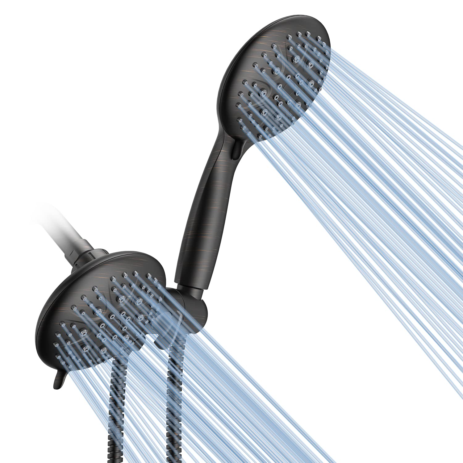 SunCleanse 3-Way Shower Head Combo with 35 Settings - Dual 2-in-1 Rainfall & Handheld Shower Head Set with 71
