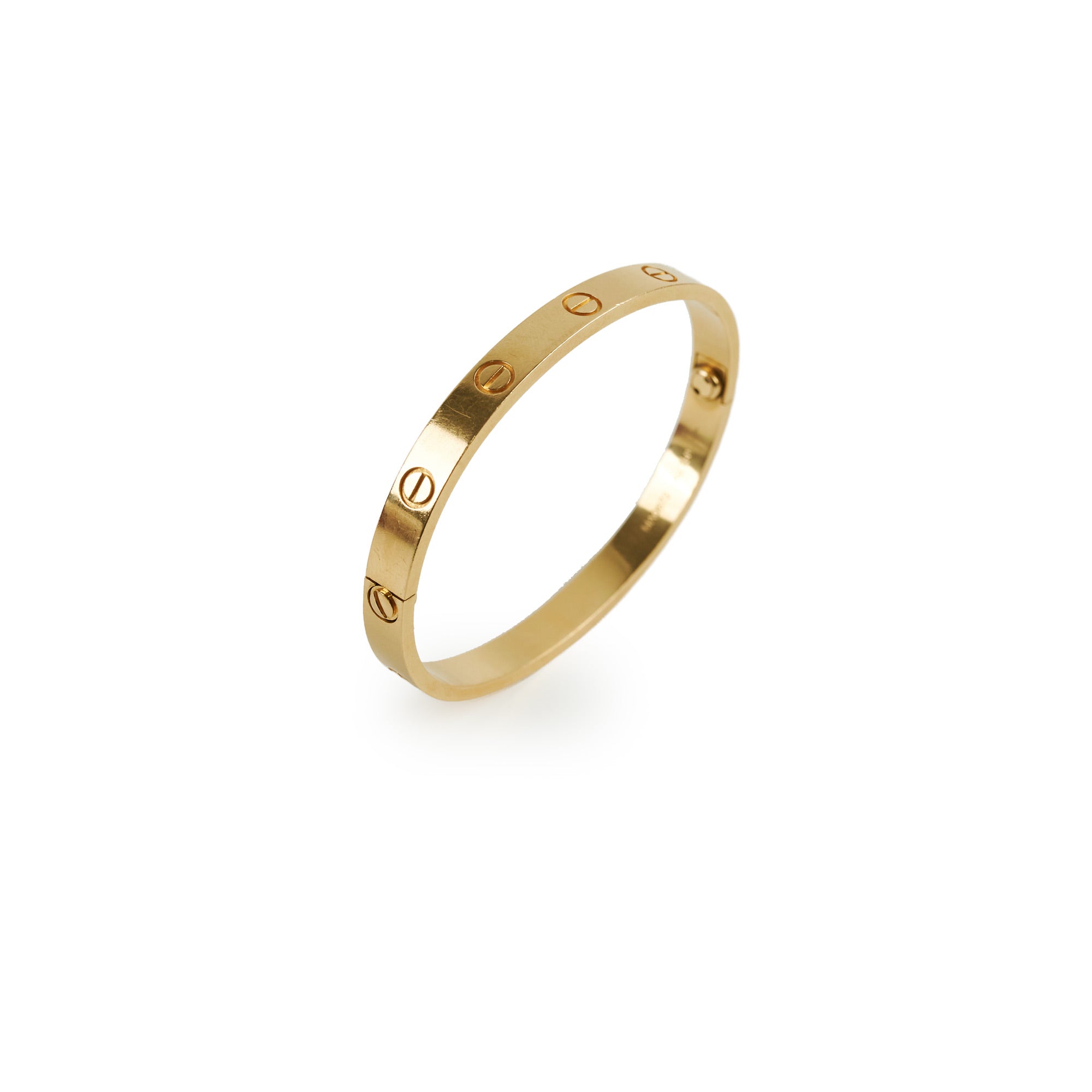 Cartier Love Bracelet 18K Yellow Gold Size 17 - Luxury Jewelry Gift for Women, Anniversary Present, Elegant Stackable Bangle for Special Occasions