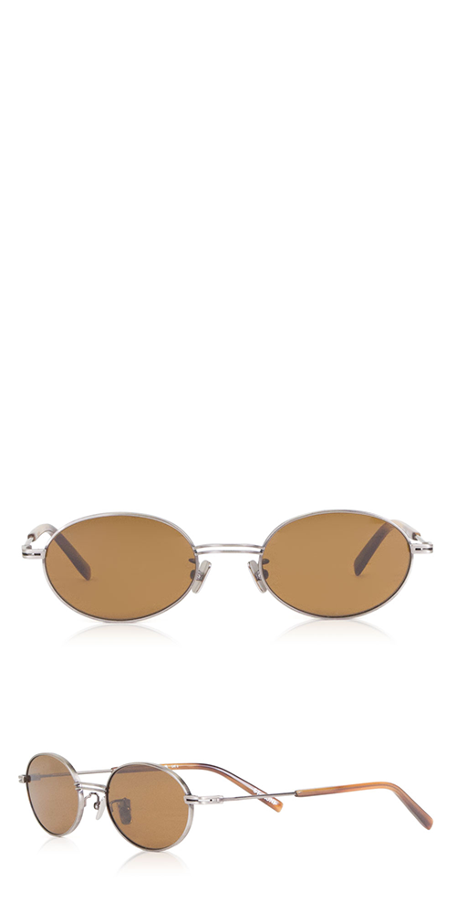 Stylish Chrome & Brown Oval Metal Sunglasses for Men & Women - UV Protection, Lightweight & Durable - Perfect for Outdoor Activities, Beach, Driving & Fashion Accessories