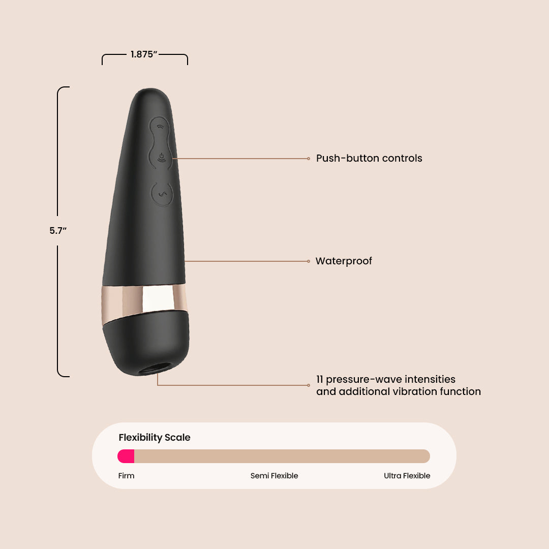 Satisfyer Pro 3+ Rechargeable Waterproof Clitoral Stimulator for Women - Powerful Pleasure Device for Solo Play & Couples Intimacy