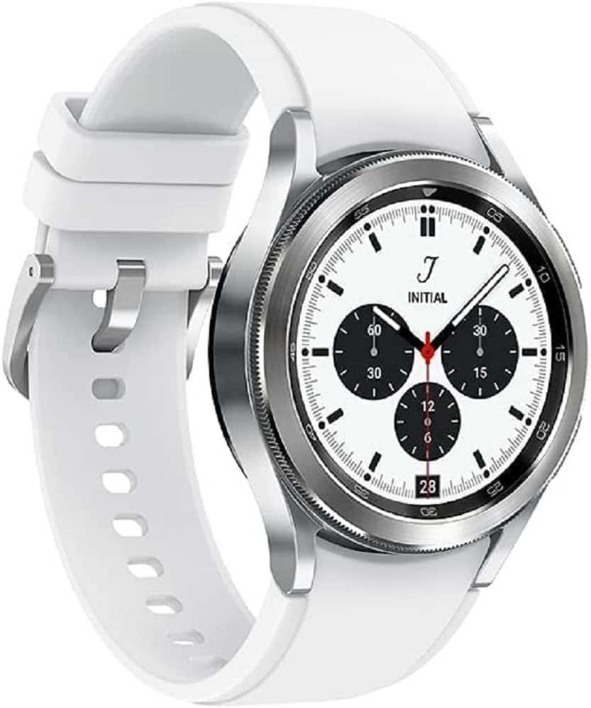 SAMSUNG Galaxy Watch 4 Classic 42mm Smartwatch (Black) with Bonus Band - ECG Monitor, Fitness & Sleep Tracker, GPS, Fall Detection, Bluetooth - US Version (Silver) | Perfect for Running, Workouts & Health Monitoring