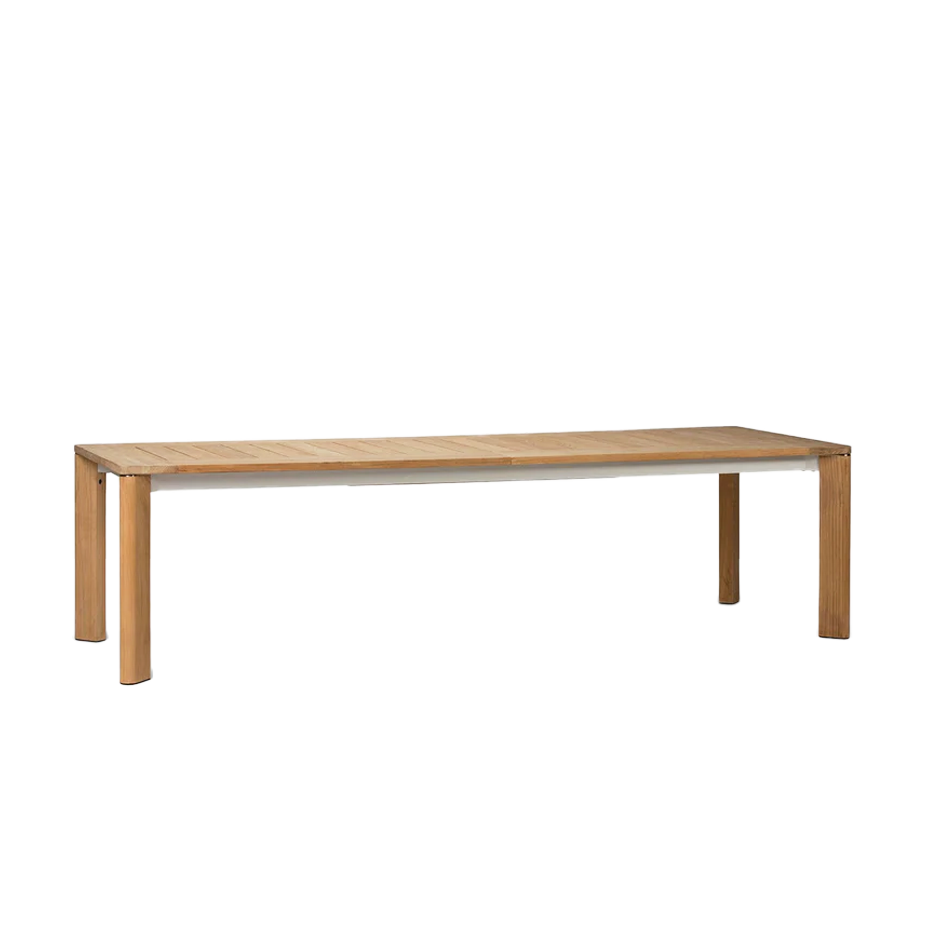 Byron Teak Extendable Dining Table - Solid Wood Expandable Table for 6-10 People - Perfect for Dining Room, Kitchen, and Outdoor Entertaining