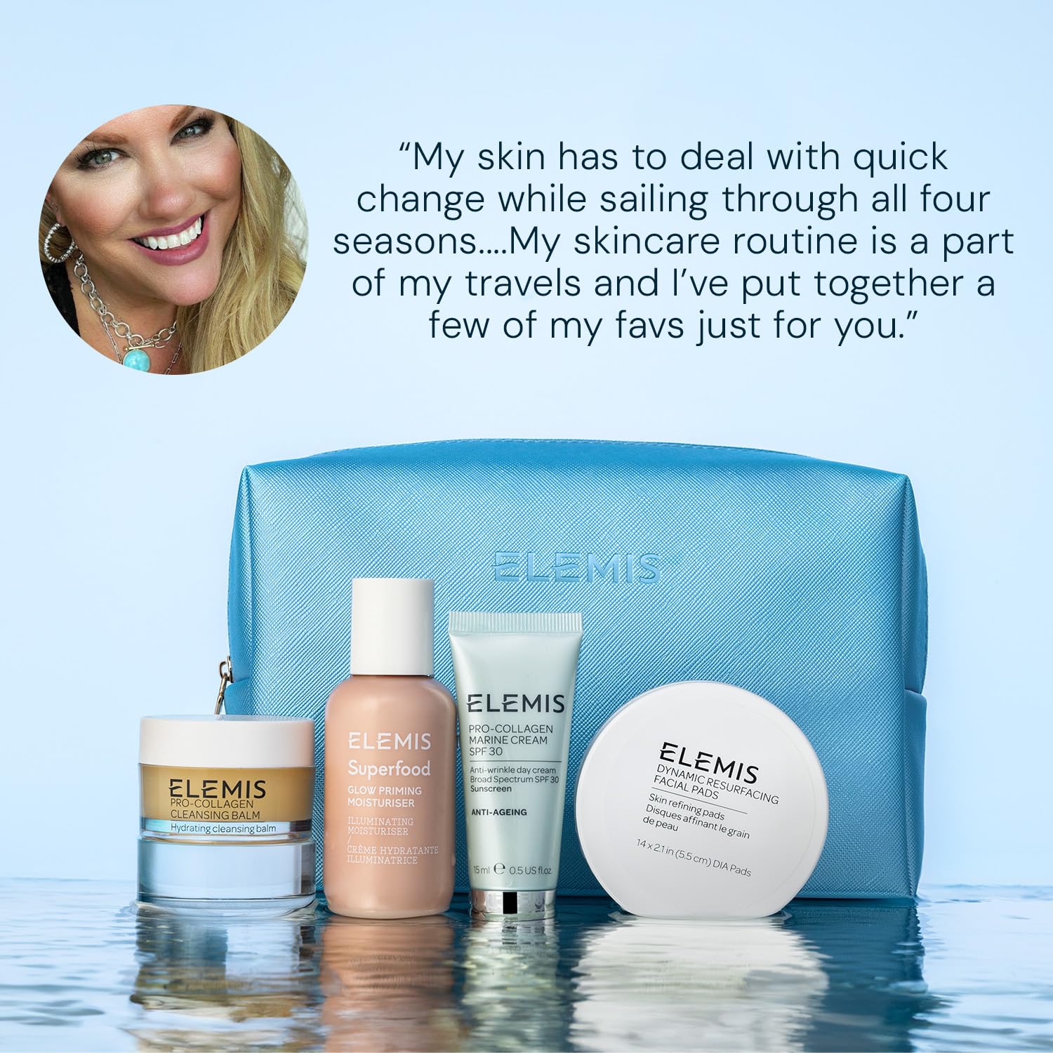 Christine’s Elemis Favorites - Amazon Exclusive Luxury Skincare Gift Set | Travel Size Skincare Essentials for Women | Perfect for Travel, Gifts & Daily Beauty Routine