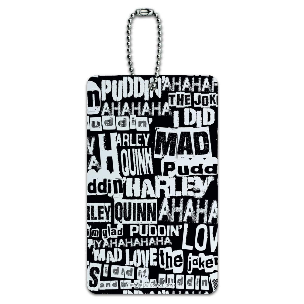 Harley Quinn Ransom Pattern Luggage Tag - Durable Suitcase ID Card for Carry-On Bags - Perfect for Travel, Cosplay & Comic Conventions