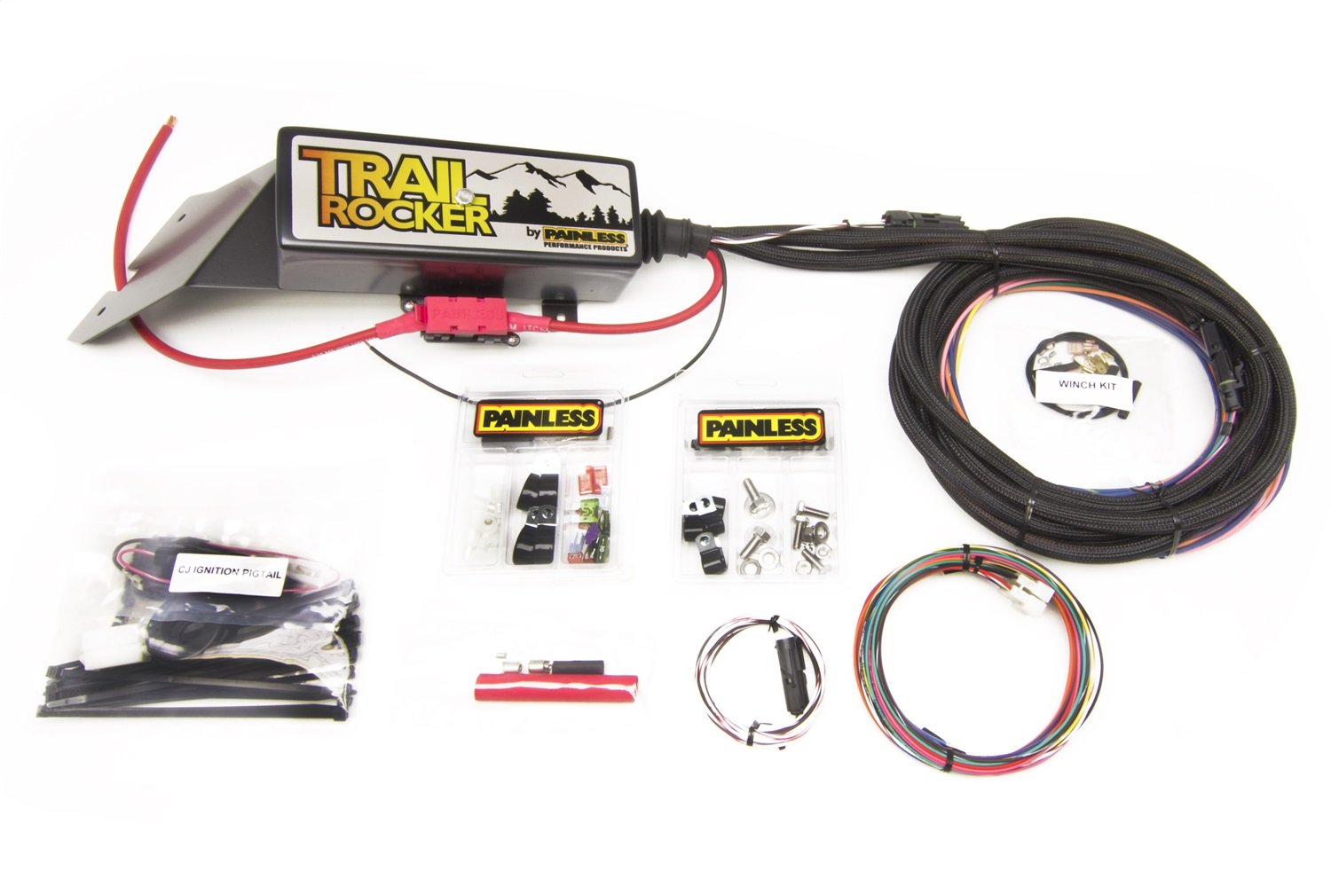 Painless Performance 57024 Trail Rocker Relay Center - Compatible with 1976-1986 Jeep Wrangler CJ | Off-Road Electrical Upgrade for Enhanced Safety & Reliability