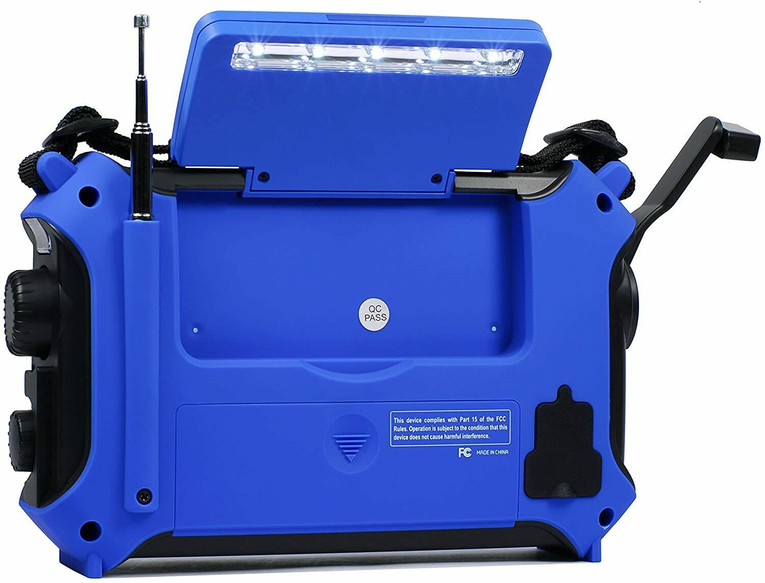 Kaito KA500 Emergency Weather Radio - AM/FM/Shortwave, Solar & Hand Crank Powered, NOAA Weather Alerts, Portable Survival Radio for Outdoor, Camping, Hiking & Emergency Preparedness (Blue)