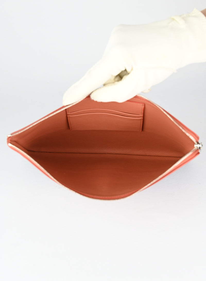 Celine Pochette Bicolor Handbag in Terracotta & Blue - Stylish Crossbody Bag for Women, Perfect for Date Night & Evening Events