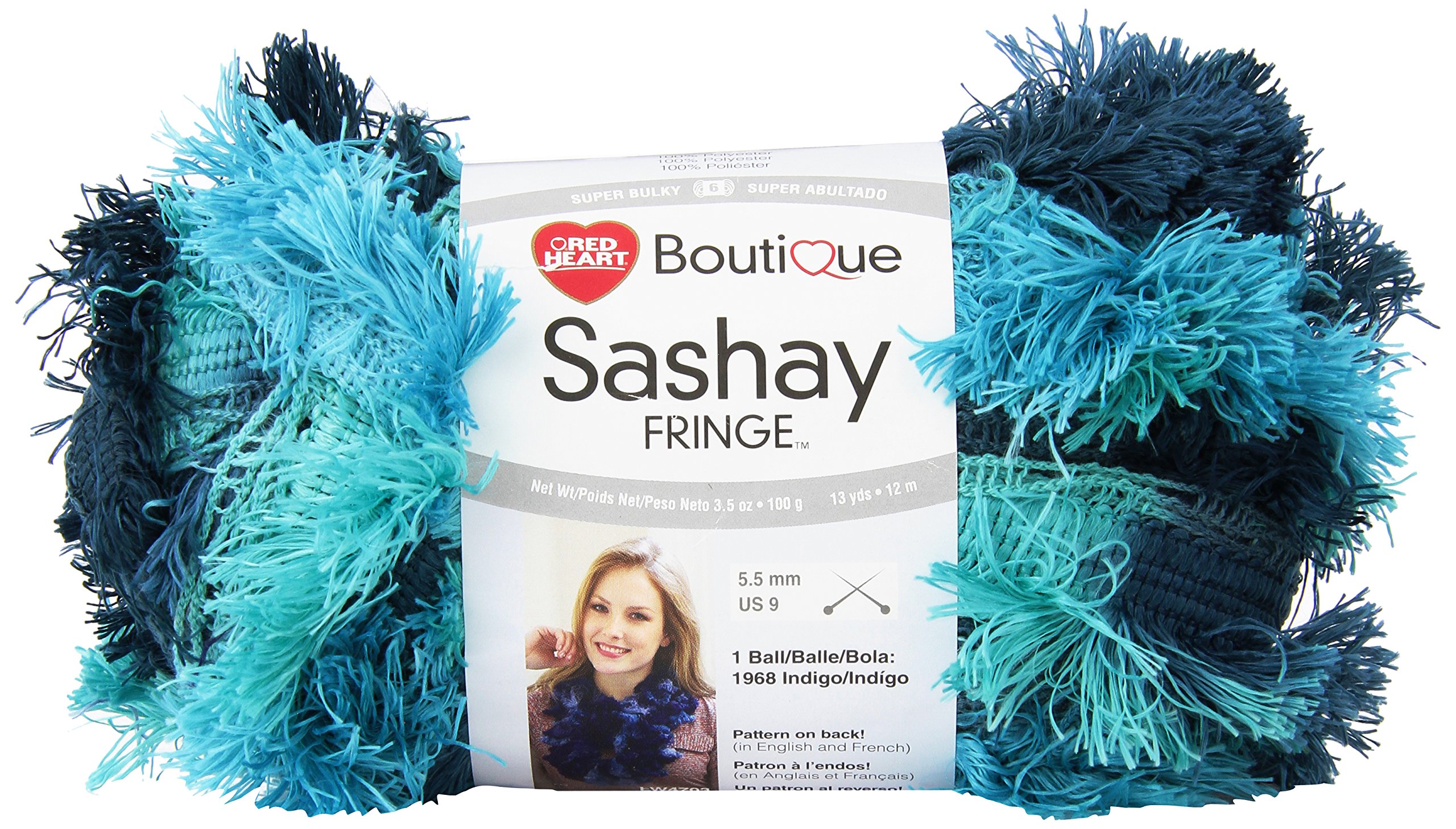 Red Heart Boutique Sashay Fringe Yarn - Soft & Colorful Knitting Yarn for DIY Scarves, Shawls & Home Decor | Perfect for Crochet Projects & Fashion Accessories