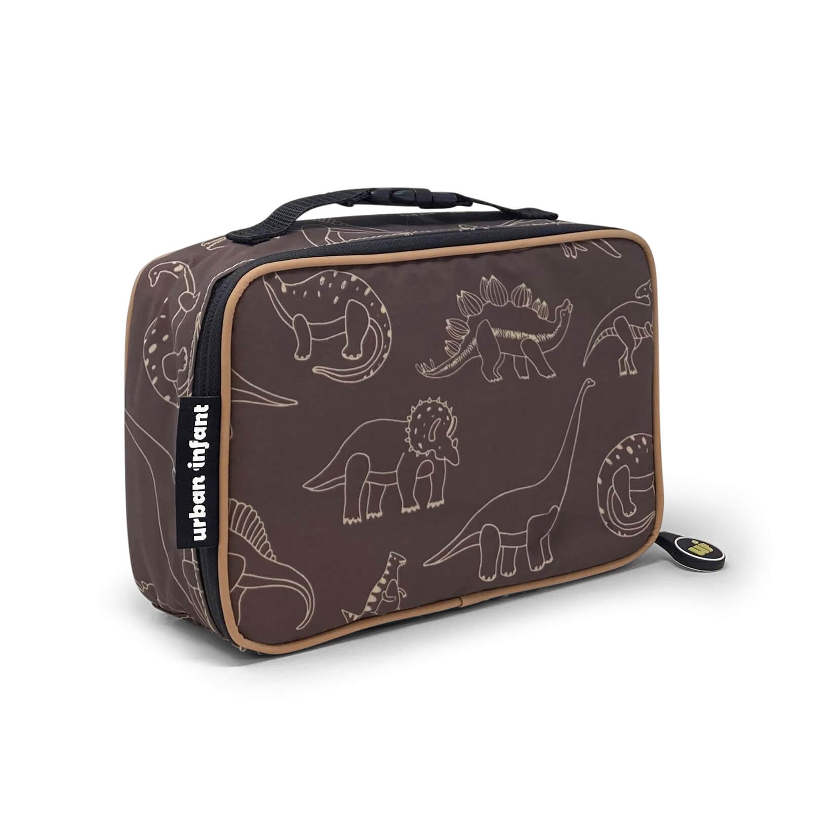 Urban Infant Yummie Insulated Lunch Box for Toddlers - Dinosaur Themed Kids Lunch Bag for Boys & Girls - Perfect for Daycare, Preschool & Travel - Fits Bento Boxes with Allergy Alert Cards - Ideal for School Snacks, Picnics & Family Outings