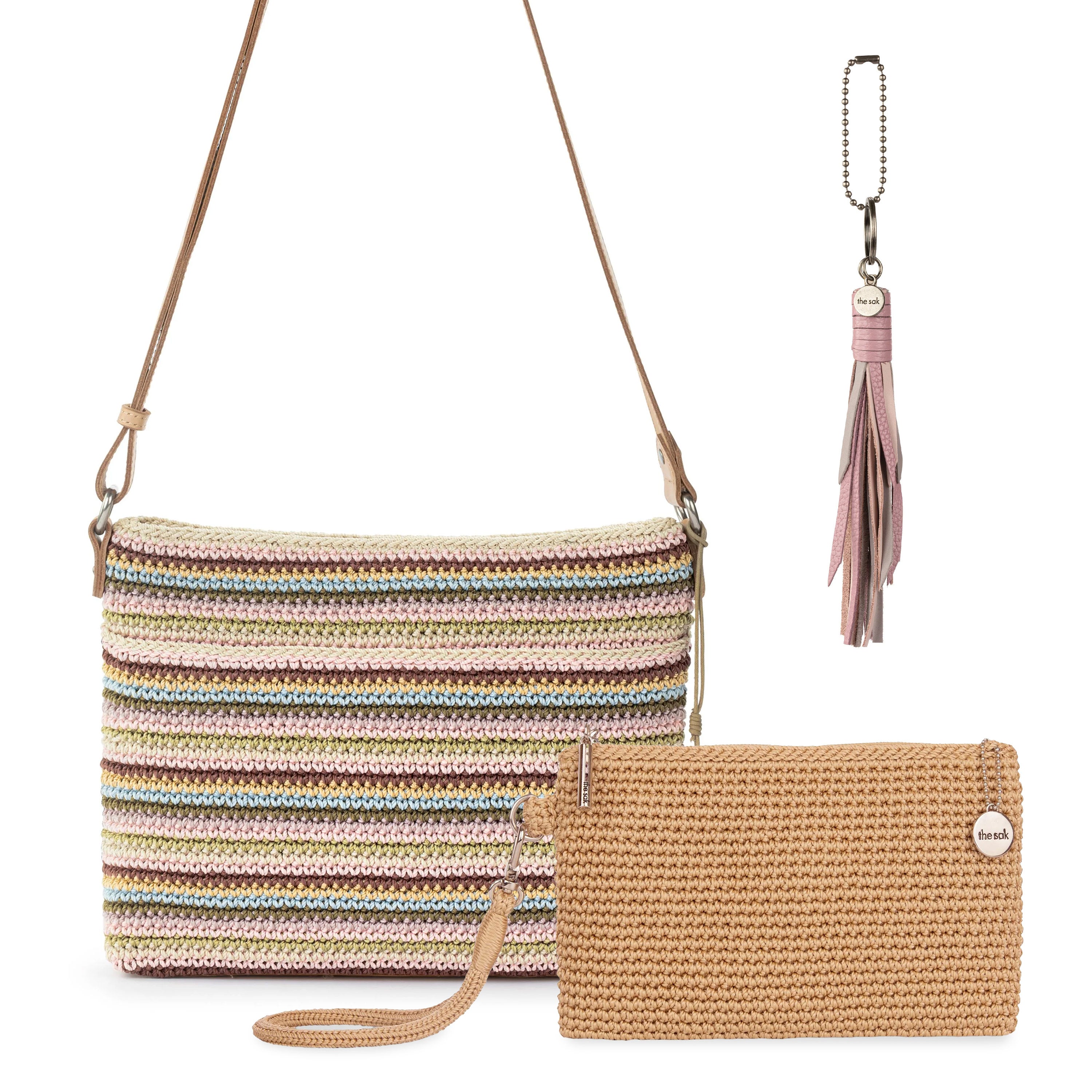 Hand Crochet - Pink Multi Stripe