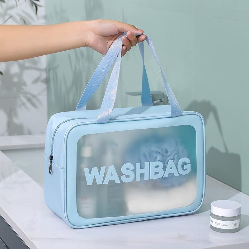 Mantavya 3-Piece Waterproof Makeup Travel Pouch Set - Cosmetic Organizer Bag for Toiletries, Brushes & Makeup Accessories - Perfect for Travel, Gym & Daily Essentials Storage