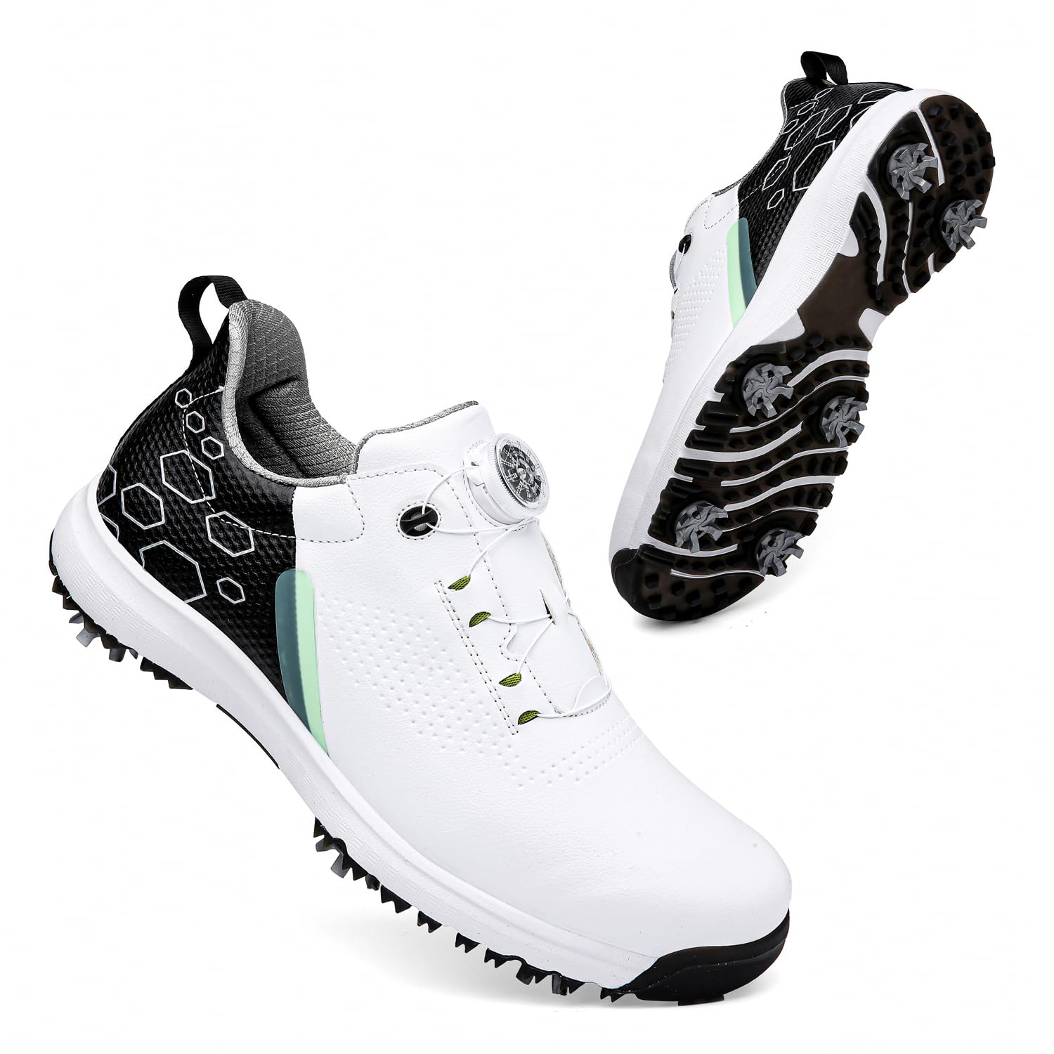Ybberik Women's Spiked Golf Shoes - Waterproof & Lightweight Ladies Golf Footwear for Comfortable Play on Wet Grass & Golf Course