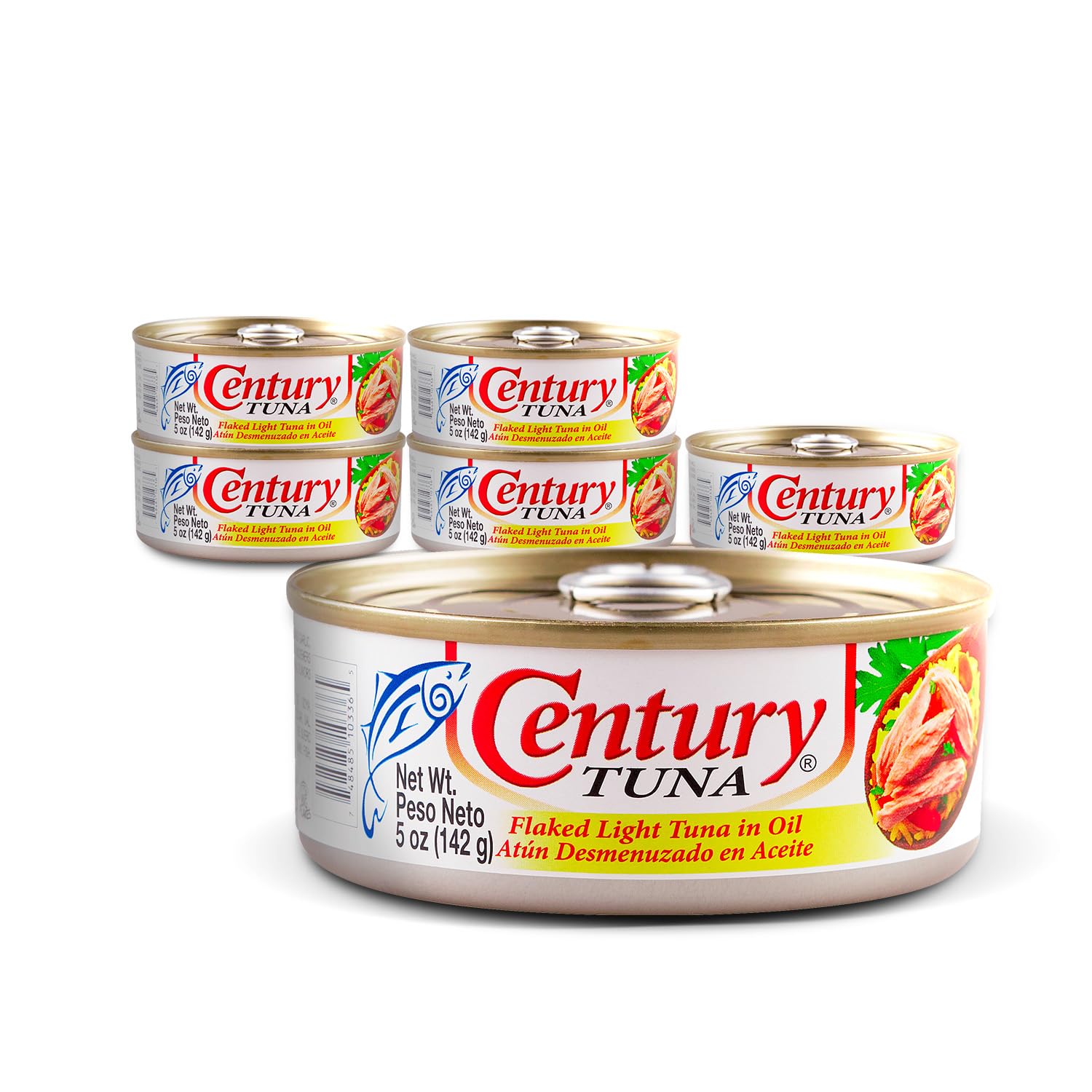 Premium Flaked Light Tuna in Oil - 6 Pack (5 oz Cans) | 100% Hand-Flaked, Slow-Cooked | High Protein, Non-GMO | Perfect for Salads, Sandwiches & Healthy Meal Prep