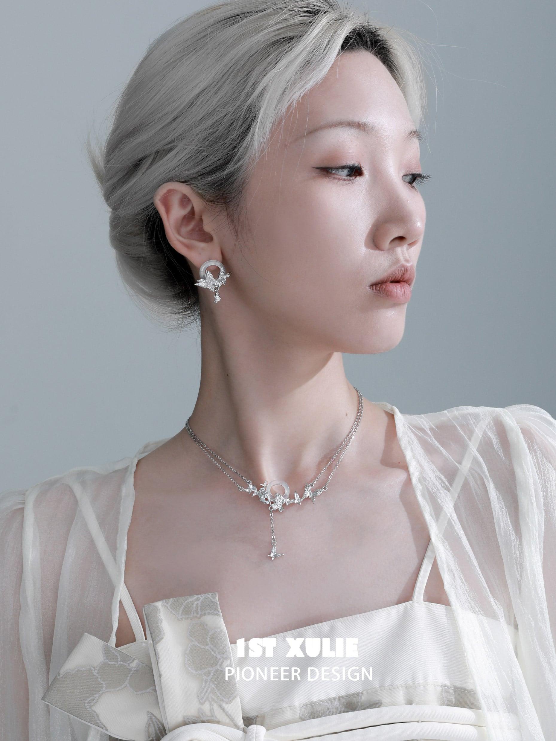 Whiterfly White Chalcedony Earrings for Women - Natural Stone Dangle Earrings, Hypoallergenic Jewelry Gift for Her - Perfect for Weddings, Parties & Everyday Wear