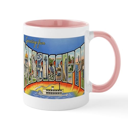 White/Pink Inside - Mississippi MS Mug