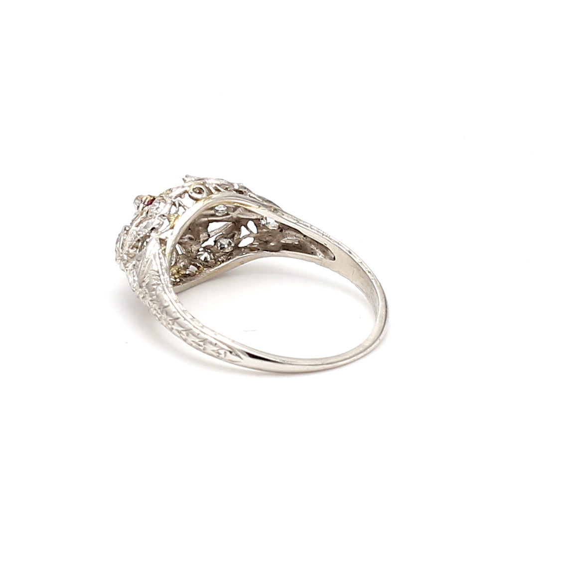 0.42 Carat Round Brilliant H SI1 Diamond Platinum Semi Mount Ring - Perfect for Engagement, Wedding, Anniversary & Special Occasions